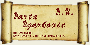 Marta Ugarković vizit kartica